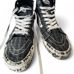 VANS SK8-HI Clear Beads Sneakers Womens 7 Black Grey Skater Y2K Style Unique